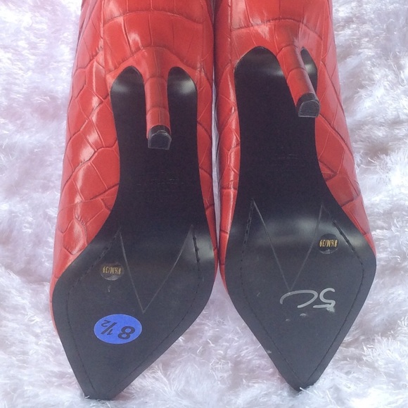 Vince Camuto kervana Croc Knee High Boot Bullseye - Picture 13 of 16